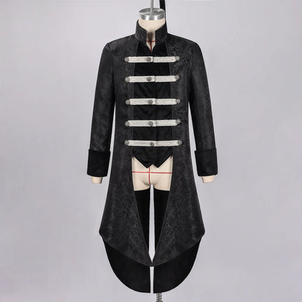 Costume Wear Men Black Court Style Steampunk Tailcoat - Costume wear - Iairay - Mad Fly Essentials