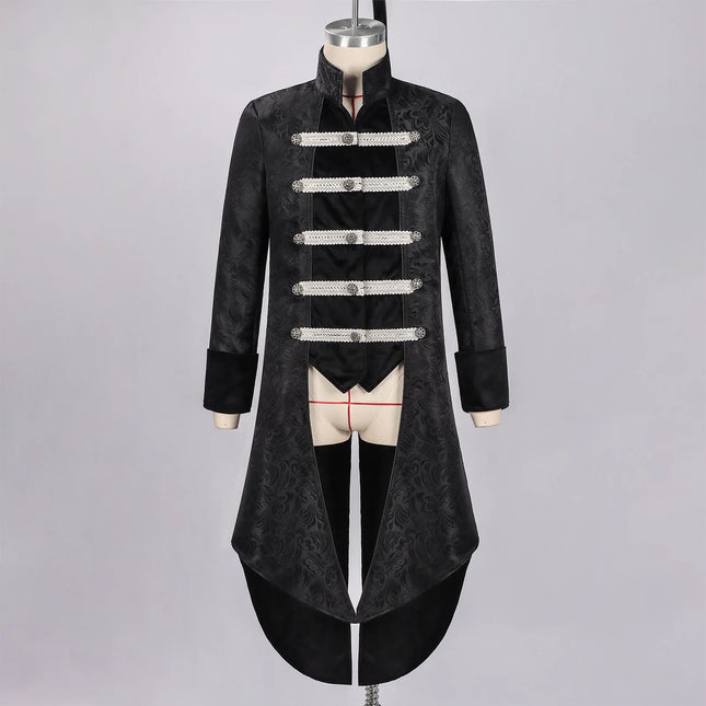Costume Wear Men Black Court Style Steampunk Tailcoat - Costume wear - Iairay - Mad Fly Essentials