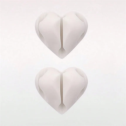 Home Electronics 2pc Heart Shaped Mini Cable Organizer - Home Electronics - Harko - Mad Fly Essentials