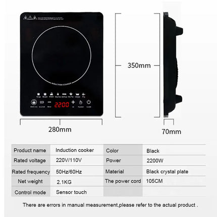 DMWD 110V Electric Waterproof Induction Kitchen Cooktop