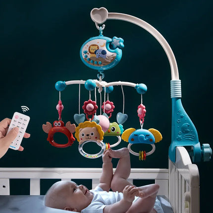 Baby Star Projection Bed-Mobile-Remote Ringing Toy - Kids Shop Mad Fly Essentials