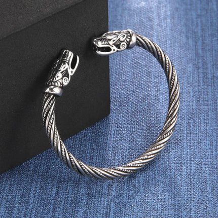Men Viking Medieval Wolf Norse Bracelet - Mad Fly Essentials