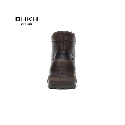 Boots Men Retro British Leather Ankle Footwear - Boots - BHKH - Mad Fly Essentials