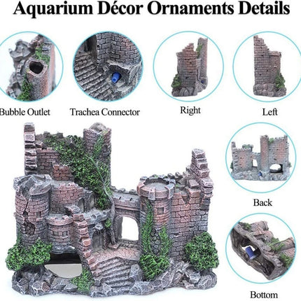 Fish Tank Decor Ancient City Ruins Landscape - Fish Tank Decor - Aquarius - Mad Fly Essentials