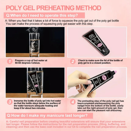Nail Essentials Poly Nail Gel Kit - 14 Colors Starter Kit - Nail Essentials - Timistory - Mad Fly Essentials