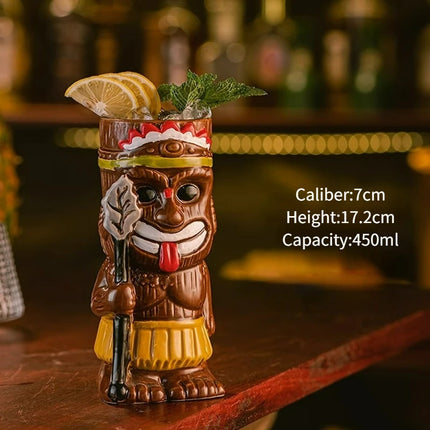 Beer Mug Hawaiian Style Tiki Party Cocktail Drinkware - Tiki Treasures - Beer Mug - Mad Fly Essentials