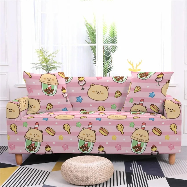 Rabbit Rainbow Pattern 3D Sofa Slipcovers
