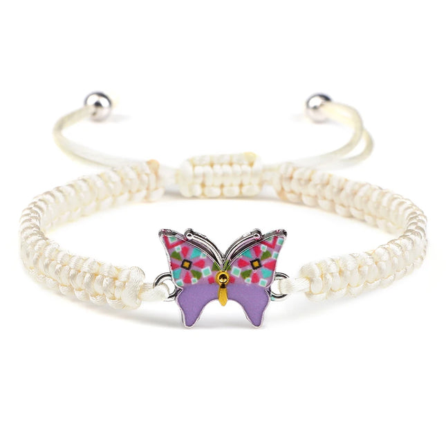 Bracelet Butterfly Girl Chain Link Braided Wearables - Bracelet - Losstower - Mad Fly Essentials