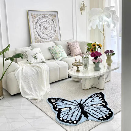 Home Tufted Butterfly Shape Area Rug