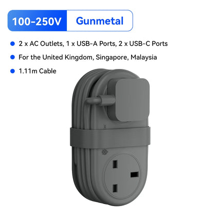 Home Electronics Pocket Power Strip Extension USB Type C (UK) - Home electronics - Wenjie Brother - Mad Fly Essentials