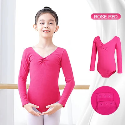 Girl Seasonal Wear Ballet Dance Cotton Bodysuit Leotard - Girl Seasonal Wear - Kooy - Mad Fly Essentials
