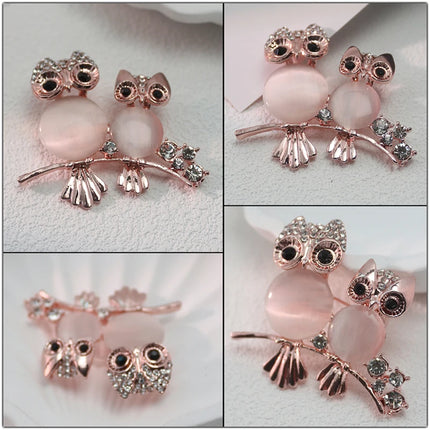 Women Shop Opal Owl Fox Cat Animal Brooches Women Accessories - Women Shop - Sinleery - Mad Fly Essentials