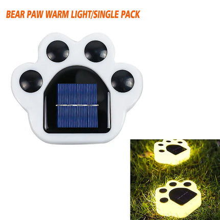 Solar Bear Paw Waterproof Garden Patio Light