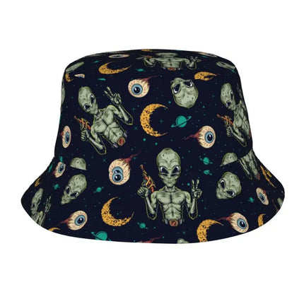 Men Psychedelic 3D Alien Bucket Hats