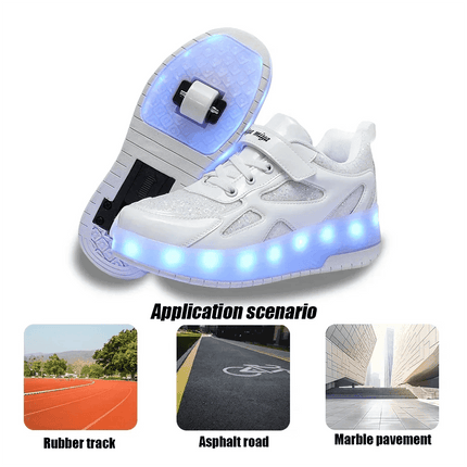 Kids LED Incline Roller Skate Sneakers - Mad Fly Essentials