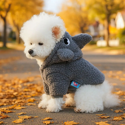 Pet Hoodies Cat Blue Polka-Dot Seasonal Plush Dog Sweater Clothes - Pet Hoodies - Muralon - Mad Fly Essentials
