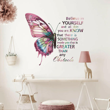 Purple Butterfly Wall Stickers for Bedroom