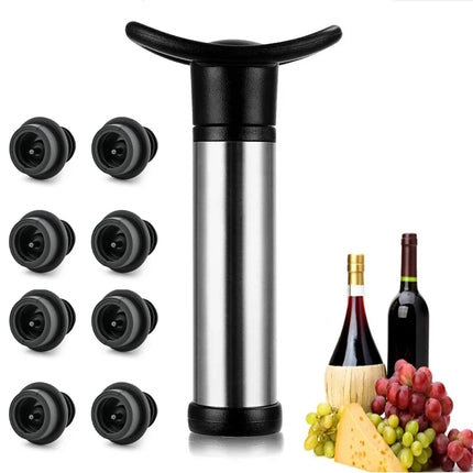 Kitchen Essentials Stainless Wine Stopper Vacuum Pump - Kitchen Essentials - Vankood - Mad Fly Essentials