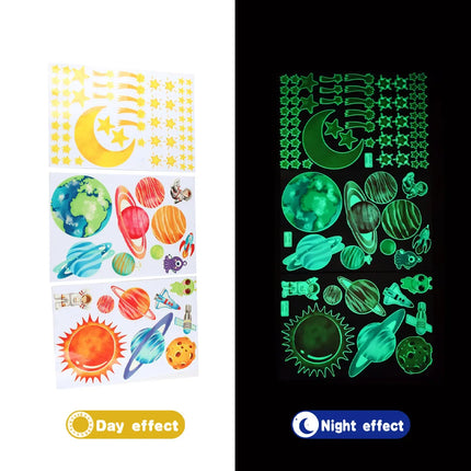 Kids Room Decor Luminous Space Theme Wall Stickers - Kids Room Decor - Three Ratels - Mad Fly Essentials