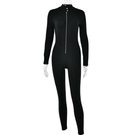 Women's 2023 O-Neck Zipper Jumpsuit Fitness Leggings - Women's Shop Mad Fly Essentials