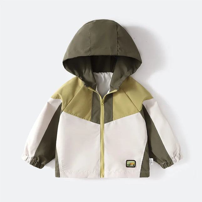Jacket Boy Waterproof 1-6y Dinosaur Spliced Rain Coat - Jacket - Rownocean - Mad Fly Essentials