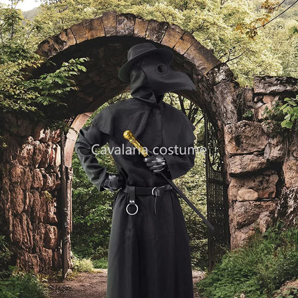 Men Plague Doctor Medieval Cosplay Costume Party Set