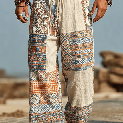 Harem Pants Men Tribal Print 3D Pants - Harem Pants - Seabreeze - Mad Fly Essentials