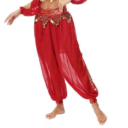 Harem Pants Women Belly Dance Sequin Arabic Costume Pants - Harem Pants - GPBD - Mad Fly Essentials