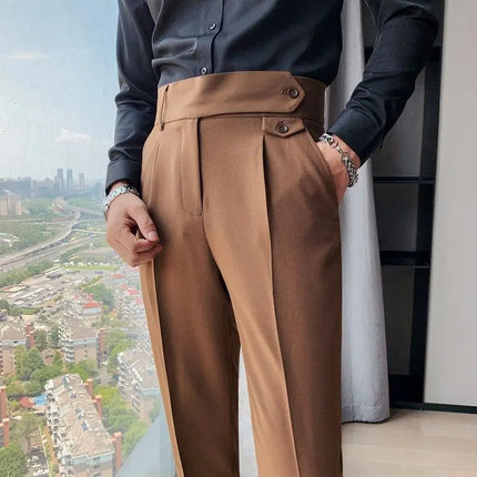 Pants Men Classic Business Casual Suit Pants - Pants - BC - Mad Fly Essentials