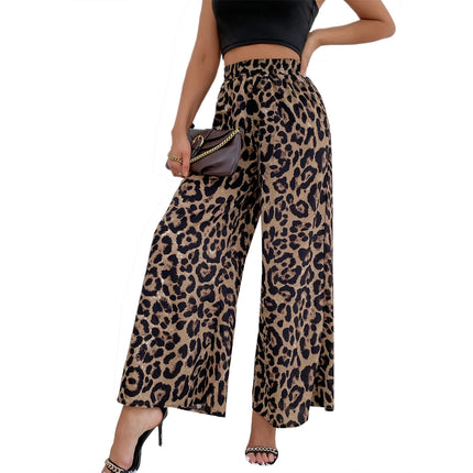 Harem Pants Women Elastic Waist Wide Leopard Capris Pants - Harem Pants - Sfit - Mad Fly Essentials