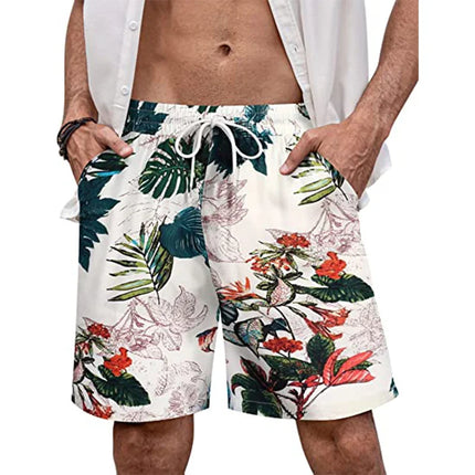 Men Hawaiian Style 3D Casual Floral Boardshorts