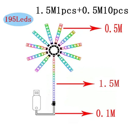 LED Night Light Fireworks RGB Dream Meteor Lamp - LED Night Light - LiHangStar - Mad Fly Essentials