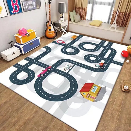 Kids Cartoon Traffic Game Crawling Floor Mats