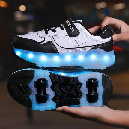 Kids Girls USB LED Light Luminous Skate Sneakers - Mad Fly Essentials