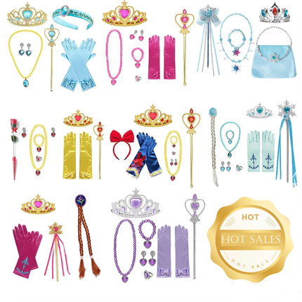 Girl Seasonal Wear Gloves Wand Princess Costume Accessories Set - Girl Seasonal Wear - Zawaland - Mad Fly Essentials