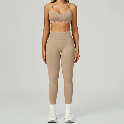 Activewear Set 2pc Pink Gym Yoga Workout Fitness Set - Activewear Set - Bessmini - Mad Fly Essentials