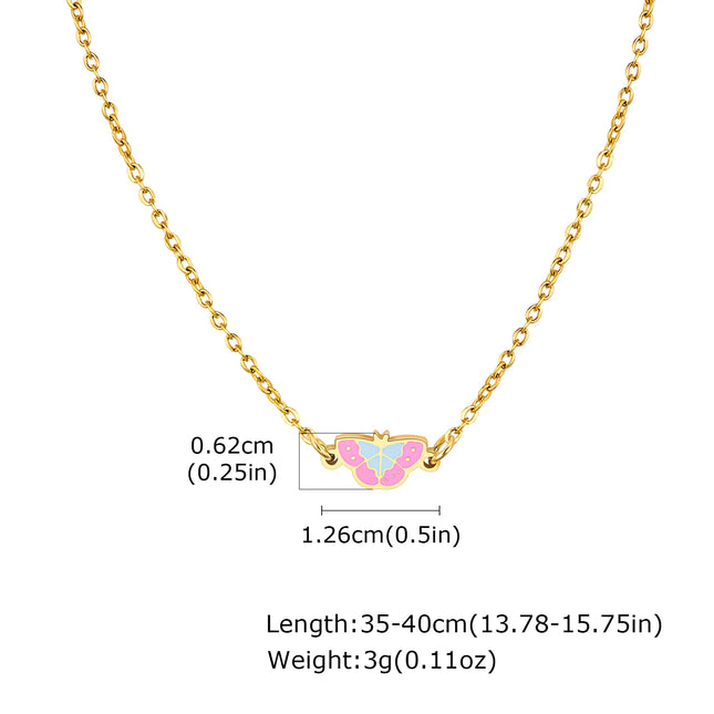 Necklace Baby Kids Gold Plated Butterfly Stainless Jewelry - Necklace - Konminry - Mad Fly Essentials