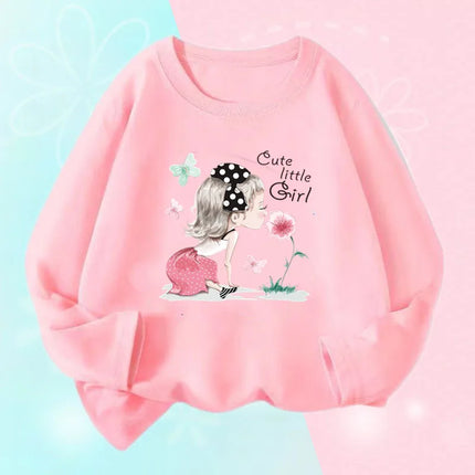 Hoodies Girls Long Heart Kids Graphic Tee Tops - Hoodies - Lolocee - Mad Fly Essentials