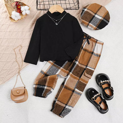 Baby Girls Plaid Outfit with Hat - Kids Shop Mad Fly Essentials