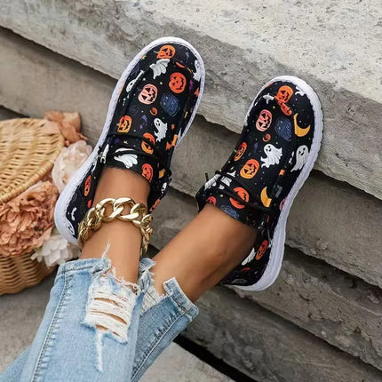 Loafers Women Canvas Lace Floral Boat Sneakers - Loafers - Johnature - Mad Fly Essentials