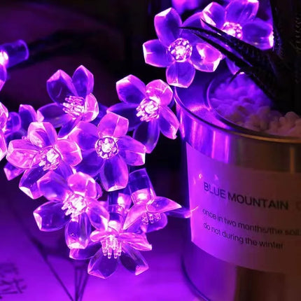 Solar LED Honey Bees Blossoms Fairy Lights