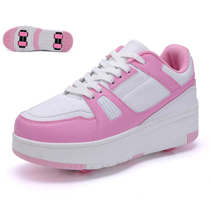 Girl 4-12Year 4Wheel Size 30-40 Skate Shoes