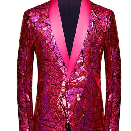 Blazer Men Party Sequin One Button Holiday Costume - Blazer - Disfraz - Mad Fly Essentials