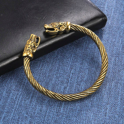 Men Viking Medieval Wolf Norse Bracelet - Mad Fly Essentials