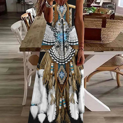 Women 3D Summer Bohemian Maxi Dress - Mad Fly Essentials