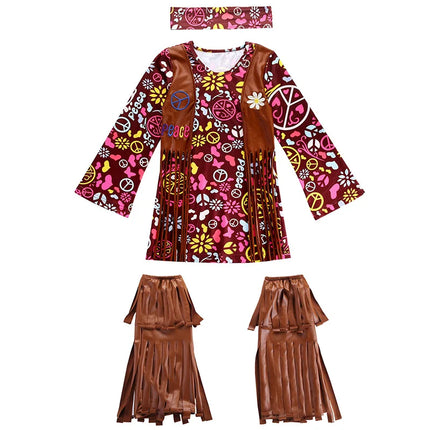 Costume Set Girl 1960s Hippie Tassels Cosplay Costume - Costume Set - NCEE - Mad Fly Essentials