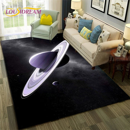 Area Rug Kids Room 3D Universe Galaxy Living Rug - Area Rug - Lousidream - Mad Fly Essentials