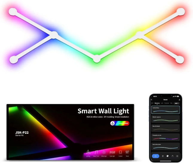 Dynamic LED Smart 16M+ Colors RGB Wall Strip Light