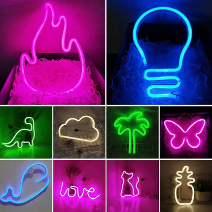 Pink LED Neon Butterfly Night Light - Mad Fly Essentials