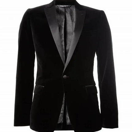 Men Business Casual Solid Black Blazer - Mad Fly Essentials
